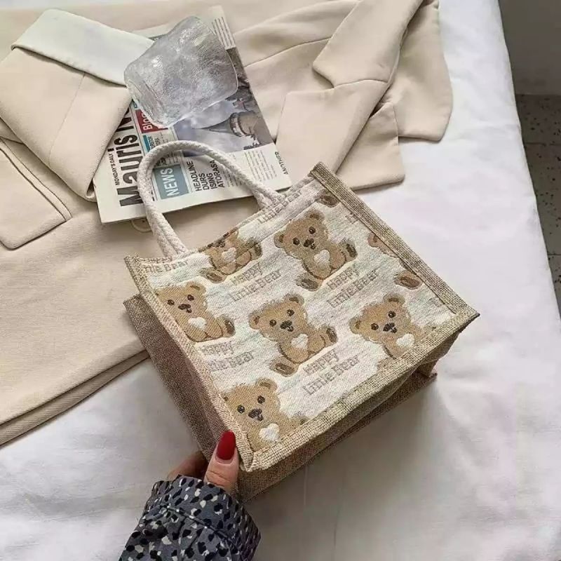 N_B_S / BERRY BEER TOTE BAG Totebag tote Karakter Tote bag wanita custom motif Tas Tote Fashion wanita