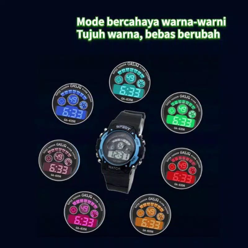 JAM TANGAN RUBBER S-SPORT DIGITAL FASHION LED IMPORT GROSIR MURAH