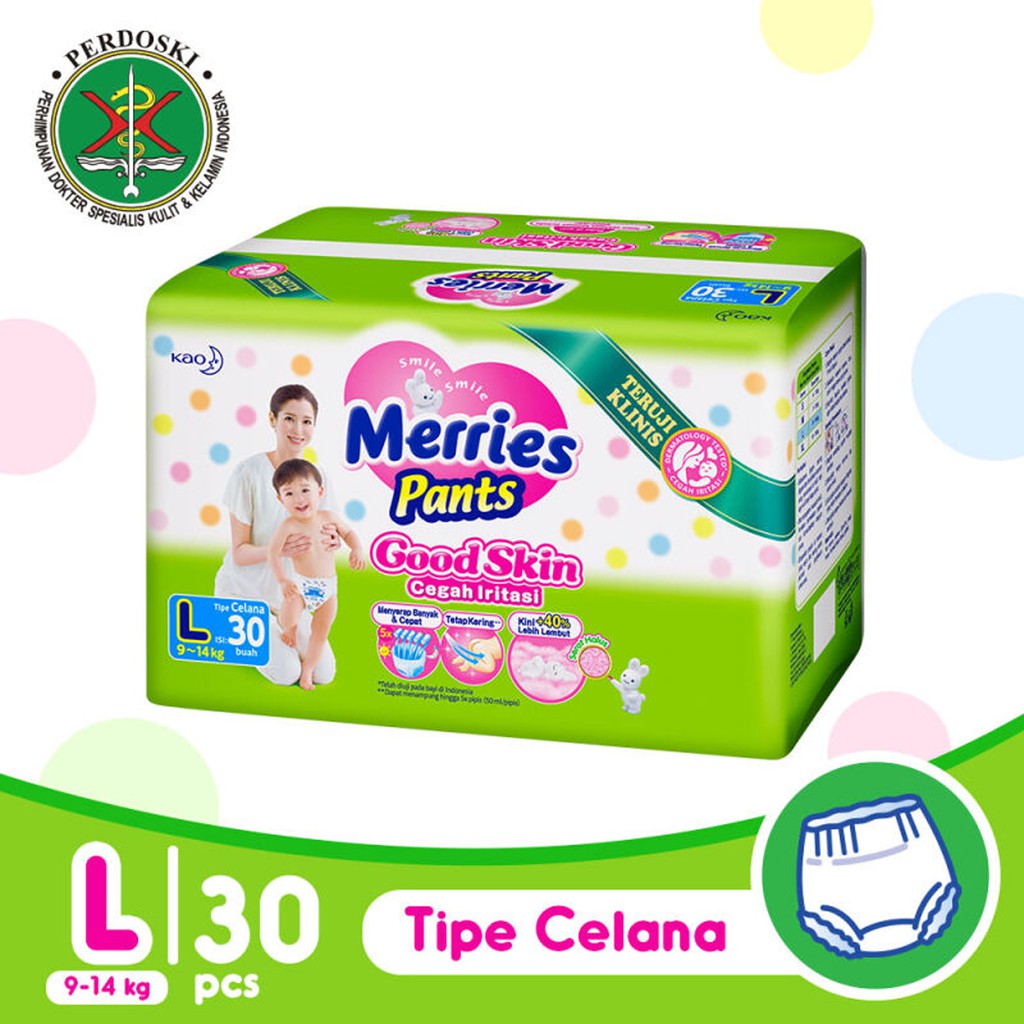 Merries Good Skin L30 - Merries Popok Celana L 30