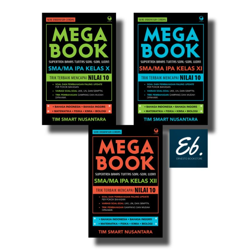 MEGA BOOK IPA SMA/MA KELAS 10, 11, 12 Soal Soal Ujian - Original Murah