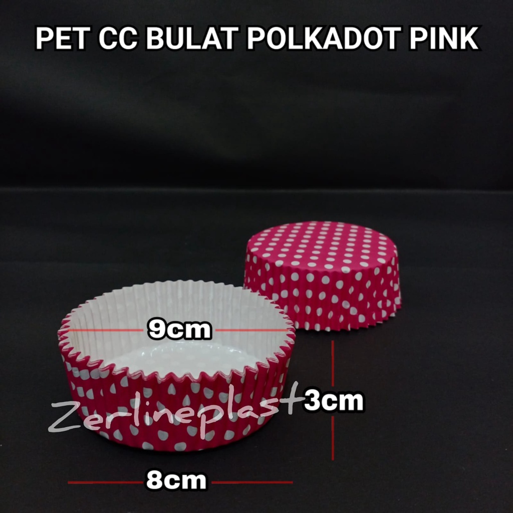 Pet CC BULAT / Cup Alas Roti Kue Bolu Laminasi Anti Lengket @200PCS