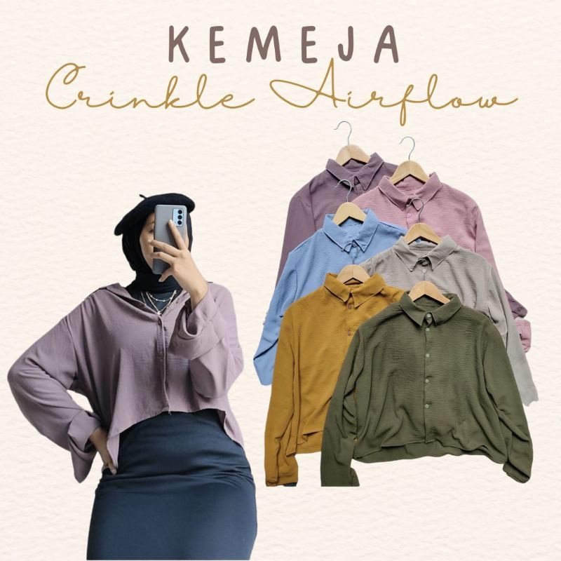 KEMEJA CRINCKLE AIRFLOW  // KEMEJA BASIC