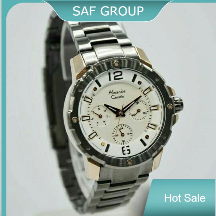 JAM TANGAN WANITA ALEXANDRE CHRISTIE AC 6410 / AC6410 BLACK SOFT ROSEGOLD by plp