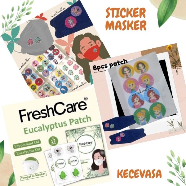 READY STOCK/STICKER STIKER MASKER FRESHCARE ESSENTIAL OIL AROMA TERAPI PENGHARUM PEWANGI AROMASK ARO