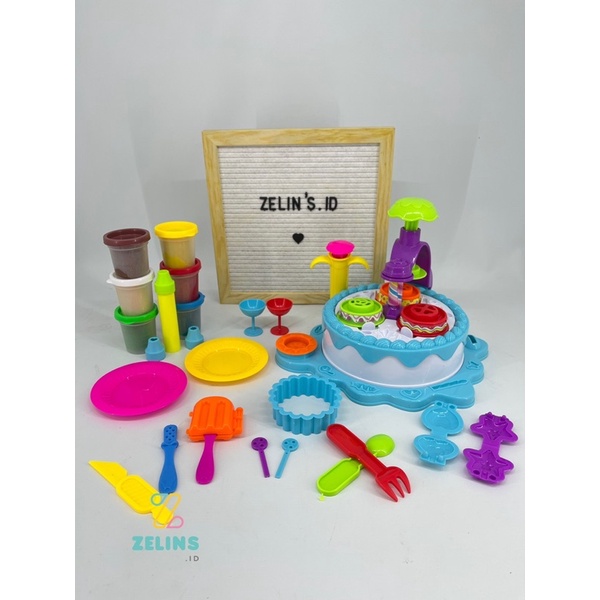 fundoh Kue Ulang Tahun l Mainan Lilin Anak l Mainan Playdough Anak