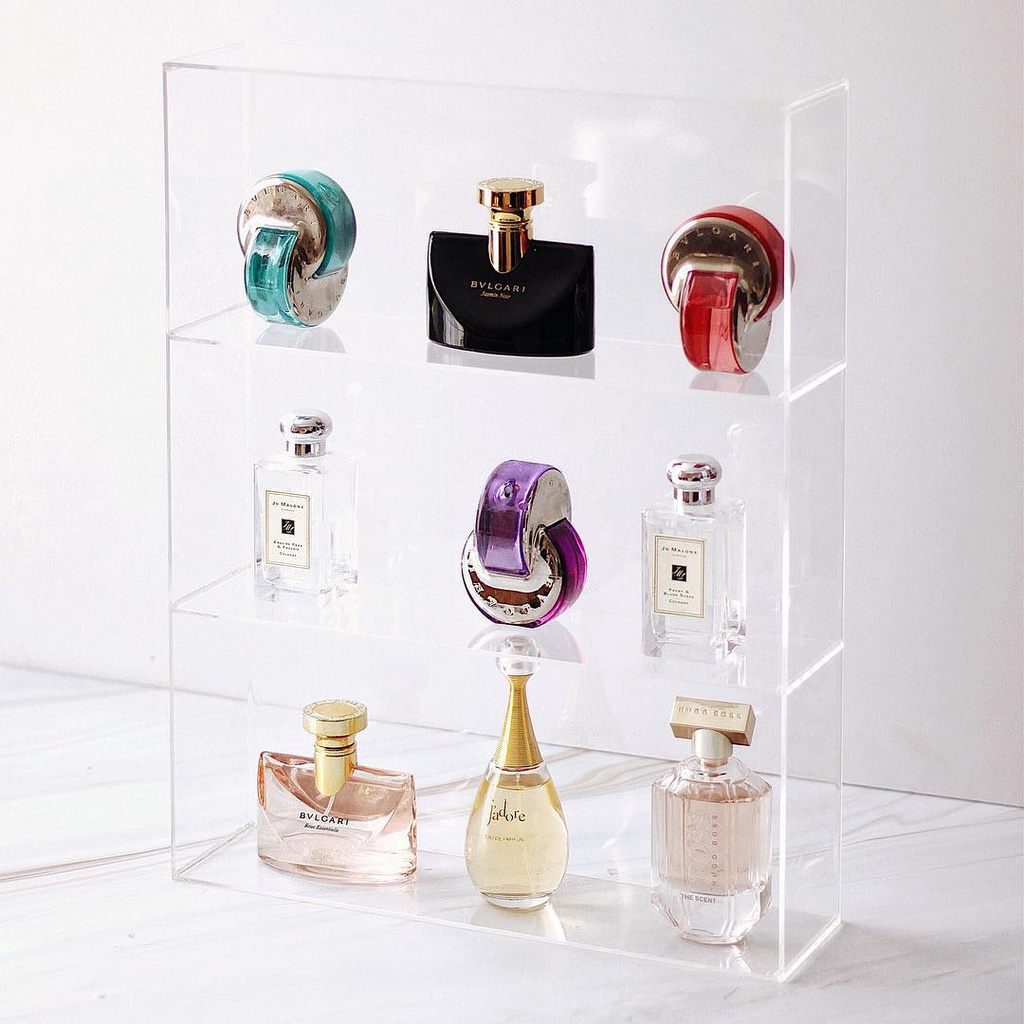 Jual Perfume Holder Acrylic Makeup Organizer / Kotak Box Tempat Rak