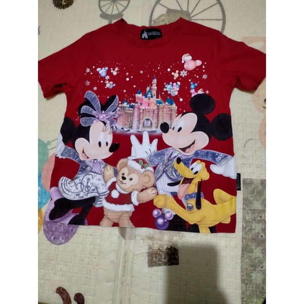 Preloved Like New Kaos Mickey Mouse Red Disneyland Preloved Kaos Anak Miki Disney Kids Preloved Kaos