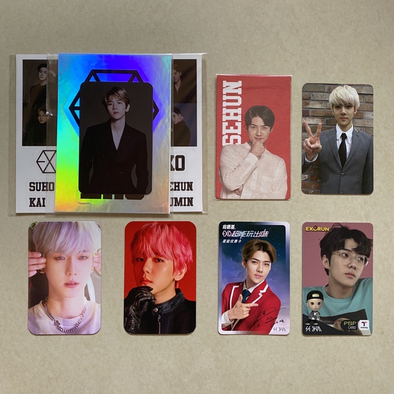 EXO Sehun Baekhyun growl natrep superm us kfc exorun lightstick photocard (PC)