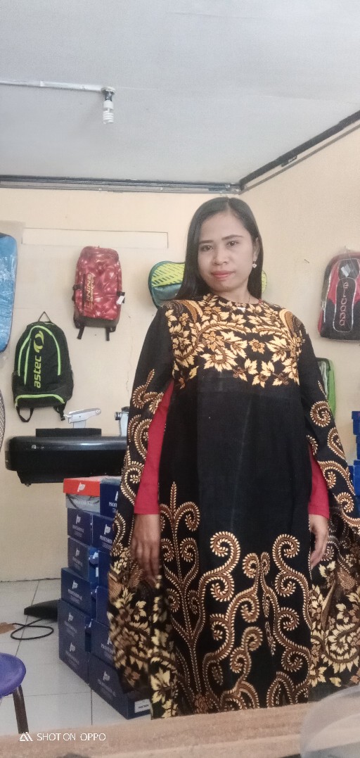 Gamis Batik Solo 3negri, Parang Cape Gamis Batik Baju Pesta Ethnic Elegant Moderen Modis Tren