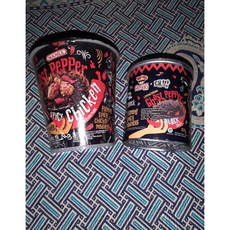 

{BISA COD} Ghost Pepper Complete (Spicy Chicken Noodle & Mister Potato Black Chip) MURAH [Kode