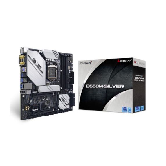 Motherboard biostar b560m silver intel gen 11 b560 Lga 1200 ddr4 Atx Sata III m.2 wifi pci-e 4.0 dp hdmi dvi