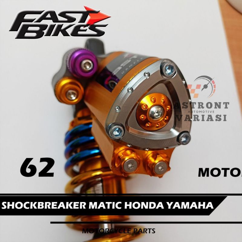 Shock 62-310 Shockbreaker Matic Tabung Atas Segitiga Tranformer Fast Bikes Ukuran 310MM Universal Motor Mio Beat Old Scoopy Fino Xeon