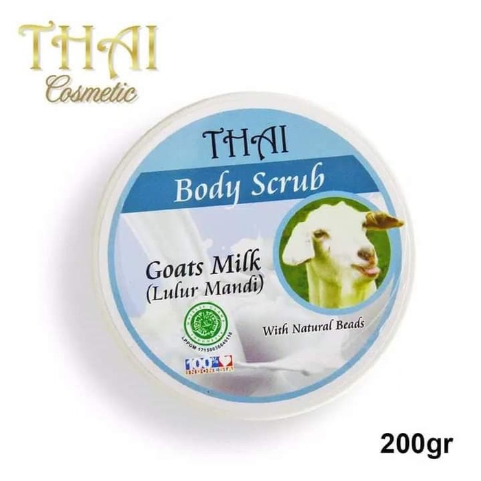 THAI BODY SCRUB GOATS MILK LULUR MANDI SUSU KAMBING ANGKAT DAKI MEMUTIHKAN KULIT