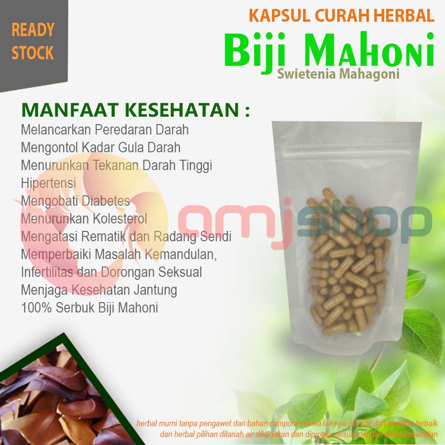 

KAPSUL CURAH HERBAL BIJI MAHONI Kemandulan Hepatitis Alergi Rematik Haid