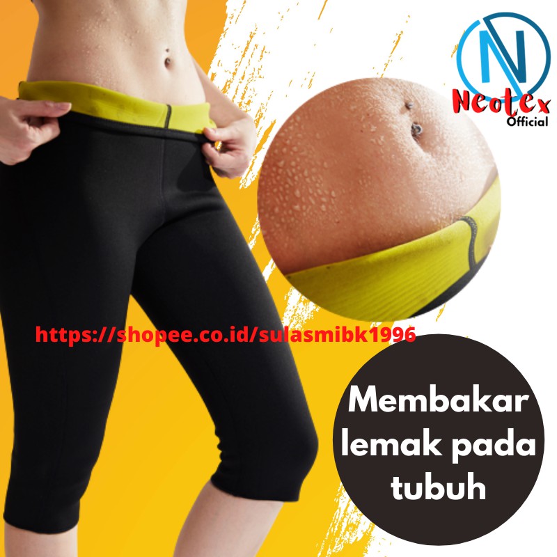 Celana Pengecil Perut Paha Korset Pelangsing Wanita Pembakar Lemak Bahan Neotex