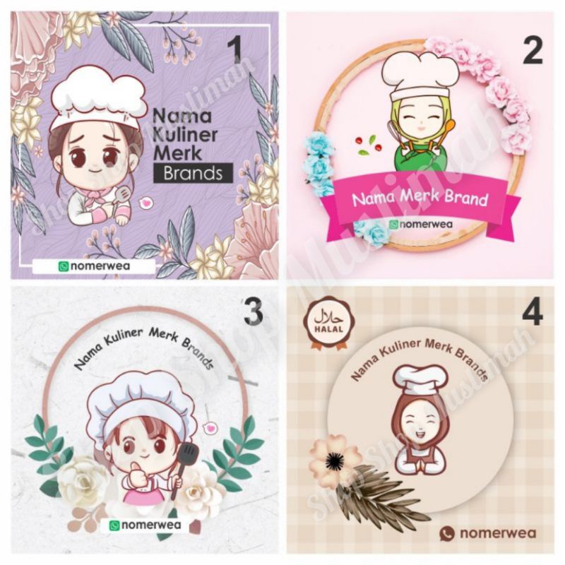 

FREE DESAIN Cetak Stiker Label Logo Online Shop Makanan Minuman Snack Skincare Nasi Kotak Ulang tahun Kotak