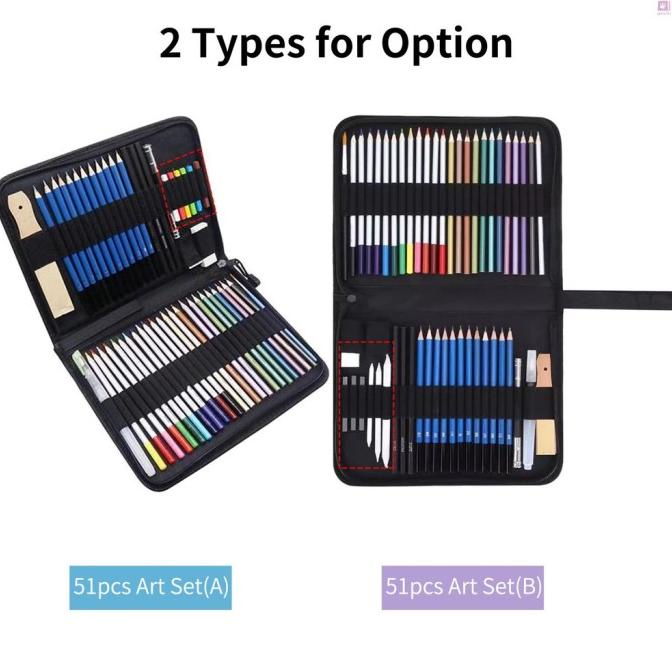 

G & M 51 PCS / SET PENSIL WARNA METALIK LARUT DALAM AIR UNTUK YHJTY54654