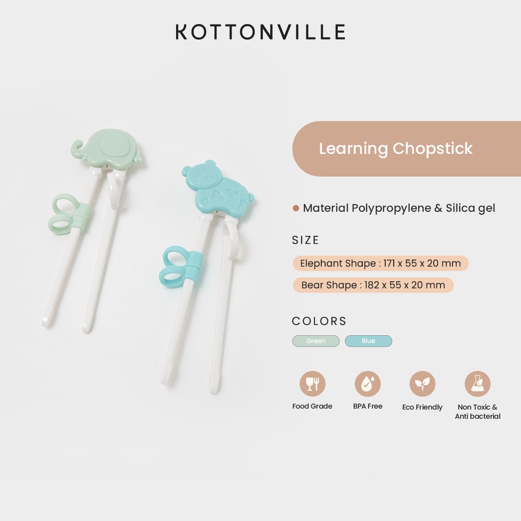 Kottonville - Sumpit Makan Belajar Anak Learning Chopstick Laki-Laki dan Perempuan