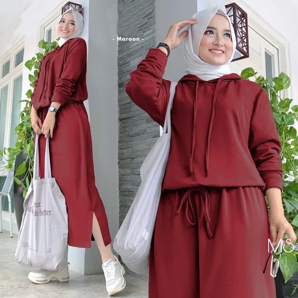 PCS SET ALEXA FASHION BUSANA PAKAIAN WANITA SETELAN ATASAN DAN ROK MS 2 UKURAN L DAN XL