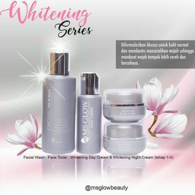 [WHITENING] CREAM MS GLOW BRIGHTENING SERIES 4in1 / PAKET NORMAL