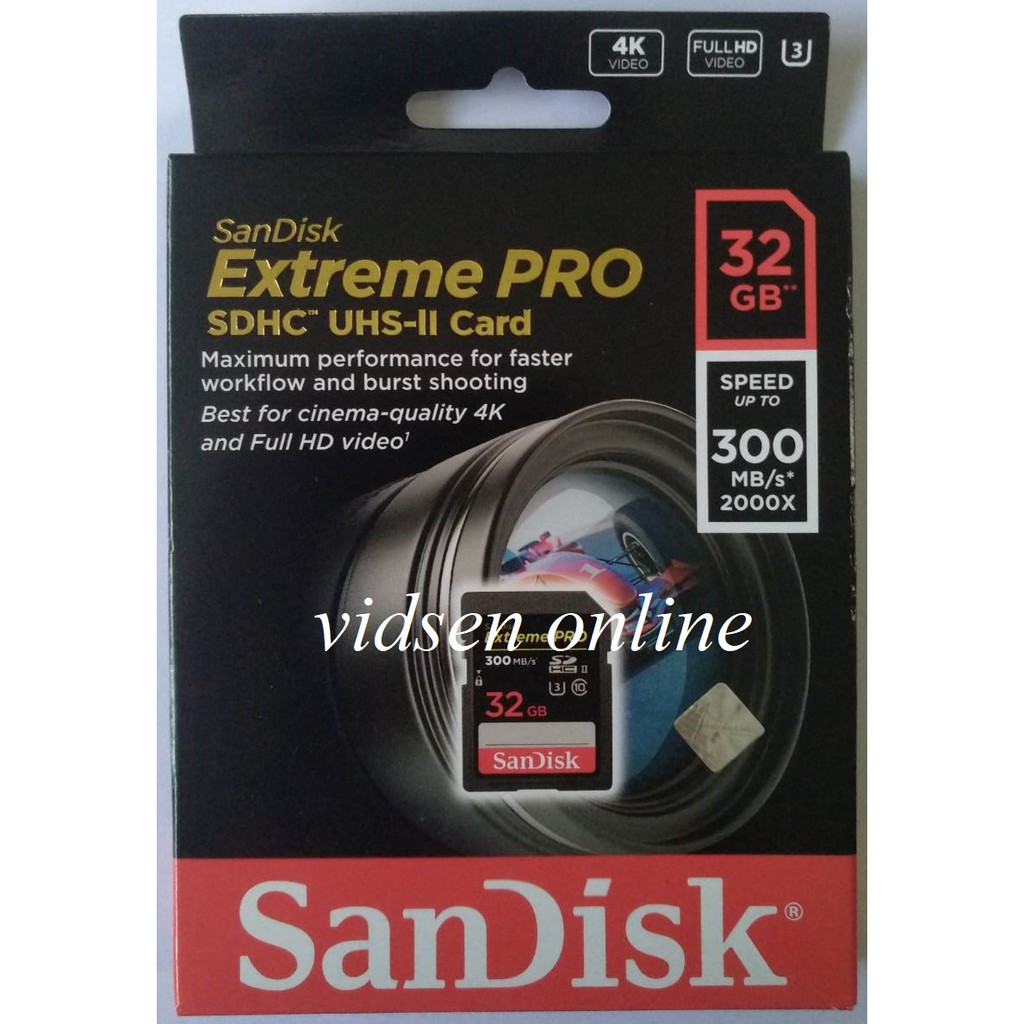 SanDisk Extreme Pro SDHC / SD Card UHS-II 32Gb 300MBps