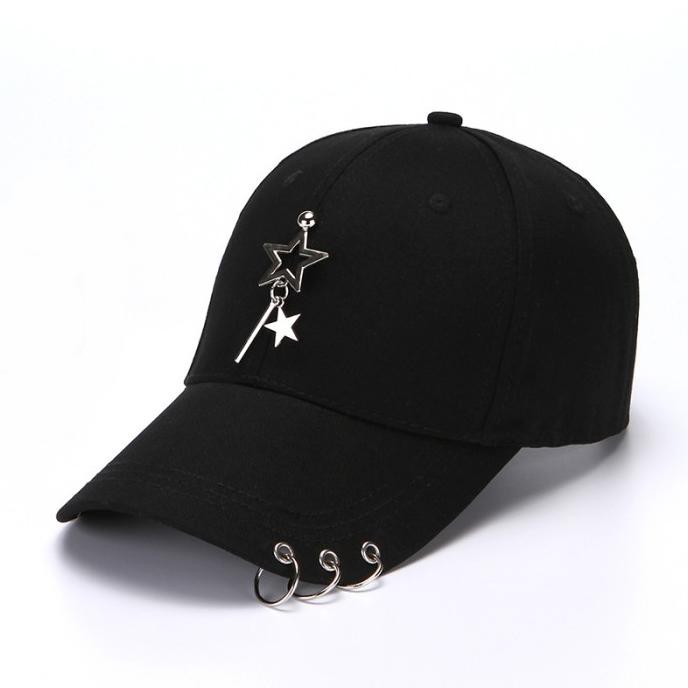 Topi pria distro Topi Ring Bintang/ Topi anting bintang/ topi hip hop korea/ Topi