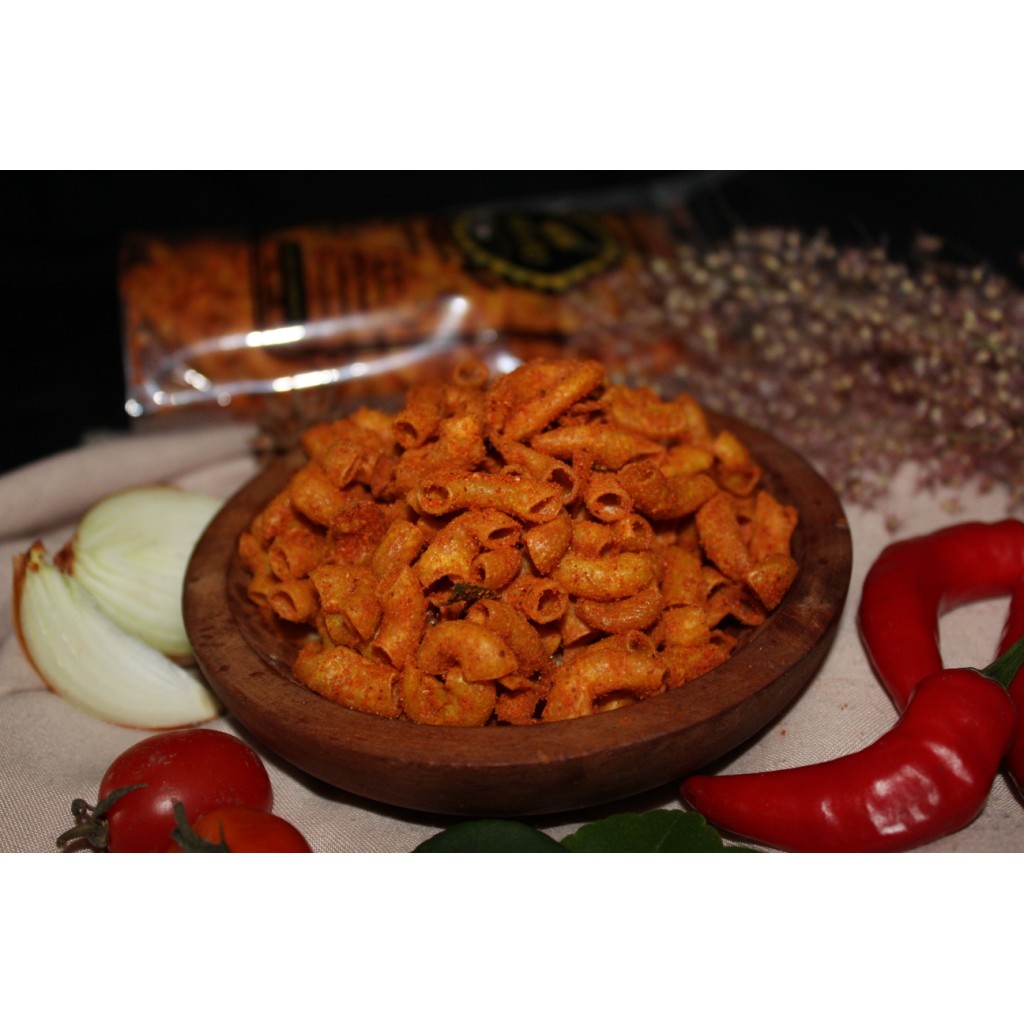 

Makaroni bantet kriuk 100gr | MEIJU (Pedas Nikmat)