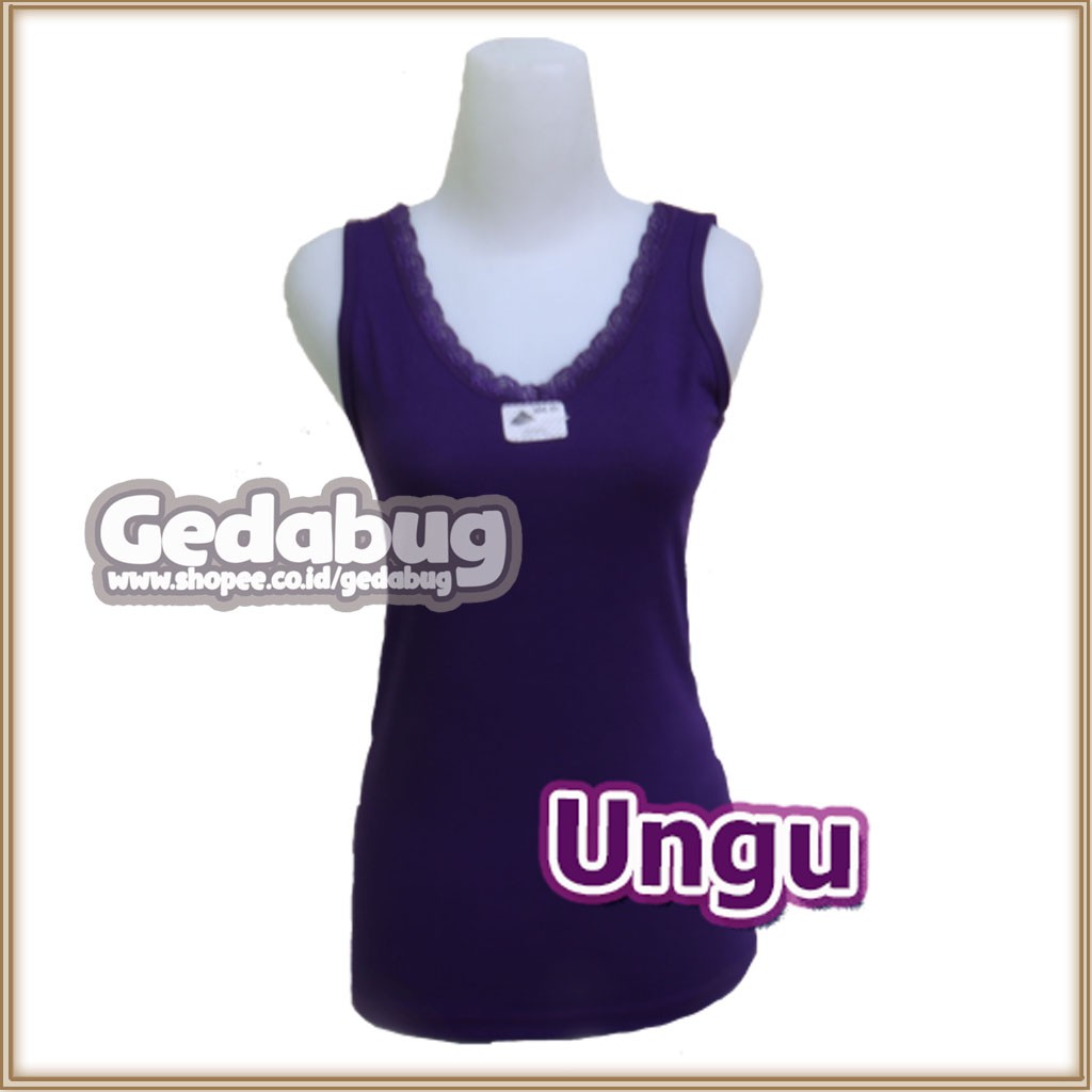 Tangtop Lutty RENDA LEBAR | Pakaian dalam wanita tank top warna - Gedabug