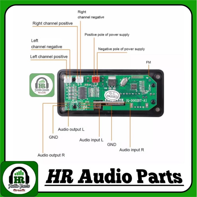 MP3 Player Bluetooth 2x25W Modul Mp3 Bluetooth Plus Amplifier  2 x 25W Dancing Digital LED Display