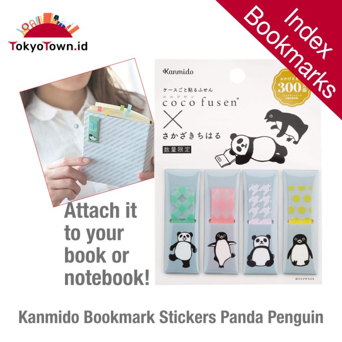 

Hemat Kanmido Bookmark Sticker Panda And Penguin Trendi