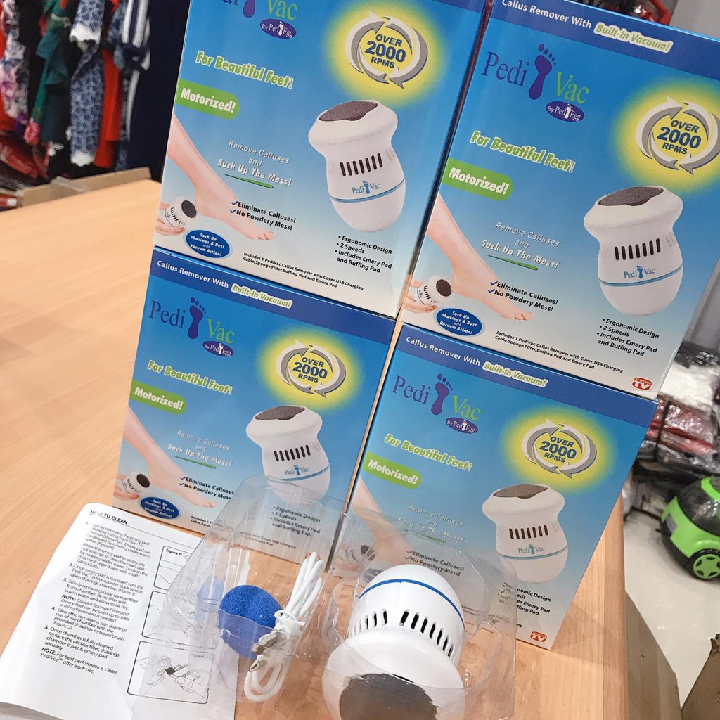 Pedi Vac Remover Rechargeable Electronic Foot File Callus Remover