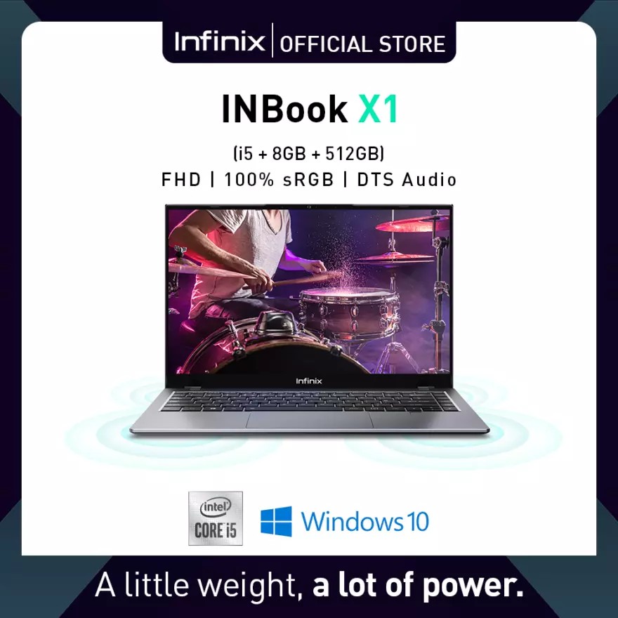 INFINIX laptop X1 core I5 8GB+512GB - Grey
