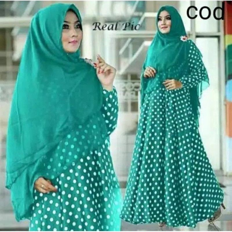 Gamis Polkadot Harga Terbaik Dress Muslim Fashion Muslim Agustus 2021 Shopee Indonesia