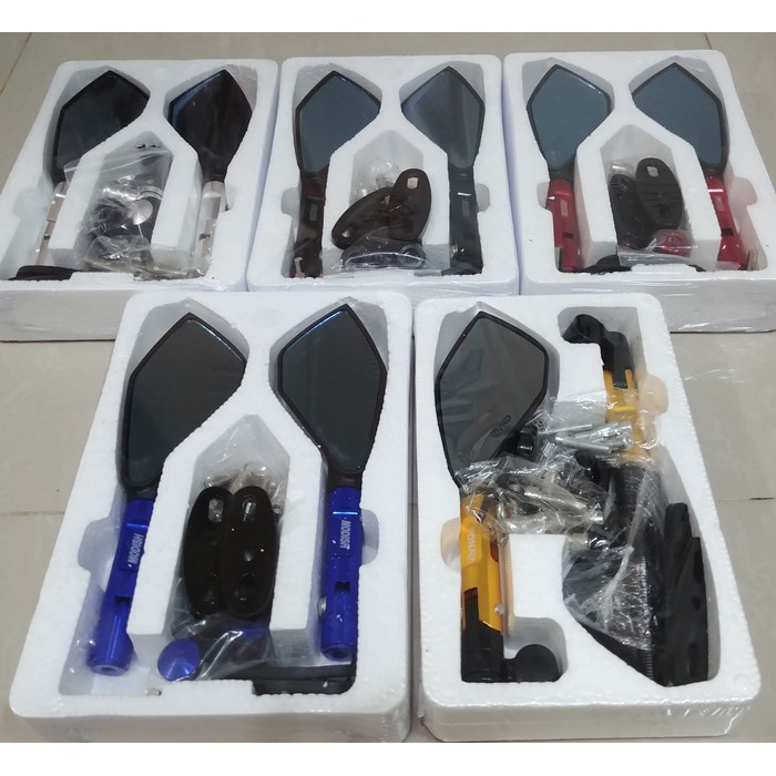 Spion Tomok Nmax Aerox Pcx Xmax CNC Full Kaca Biru