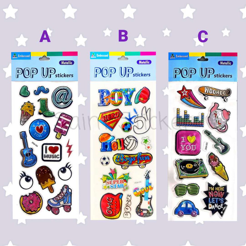 

Pop Up Sticker Stiker Timbul Gambar Tempel Anak Edisi Music Hip Hop DJ