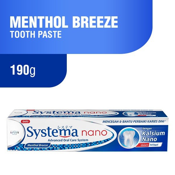 SYSTEMA NANO    MENTHOL BREEZE  SPRING FRESH    PASTA GIGI  ODOL  190g