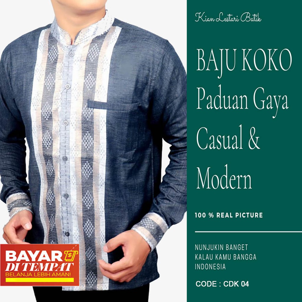 BAJU KOKO KEMEJA KOKO PRIA LENGAN PANJANG ATASAN MUSLIM BAJU KOKO KEMEJA KOKO PRIA LENGAN PANJANG ATASAN MUSLIM
