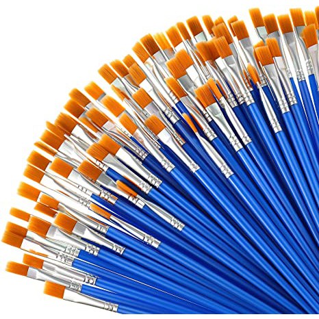 

[ GROSIR ] Kuas lukis 50pcs grosir Round Flat Tip / Kuas Melukis Cat / Nylon Brush