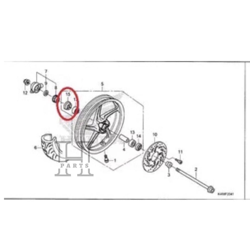 SEAL SIL RING GIR SPEEDOMETER GEAR BOX PENAHAN GIGI KILOMETER KM  BEAT VARIO SCOOPY SPACY KARBURATOR FI 91258-KM1-004 ASLI ORIGINAL AHM HGP HONDA