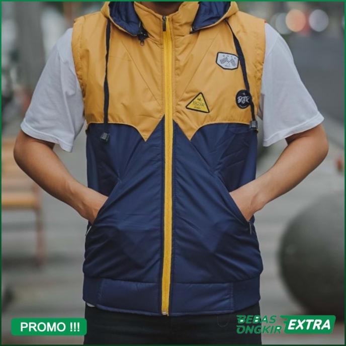 Uniq Pria Jaket Biru Kombi Despo Rompi Navy Parasut Hoodie Kuning Terb Annkiong7