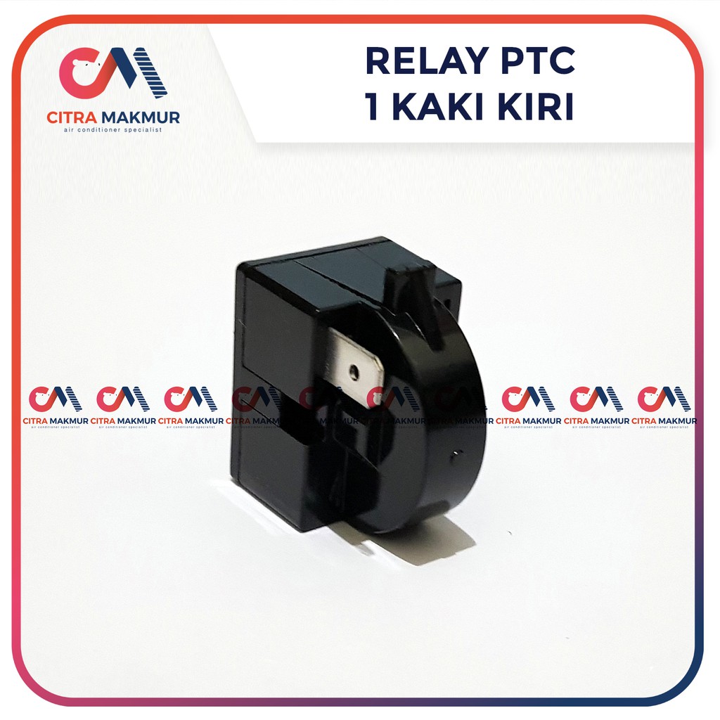 Relay PTC 1 kaki kiri atas Kulkas kotak hitam refrigerator kompresor satu pin terminal