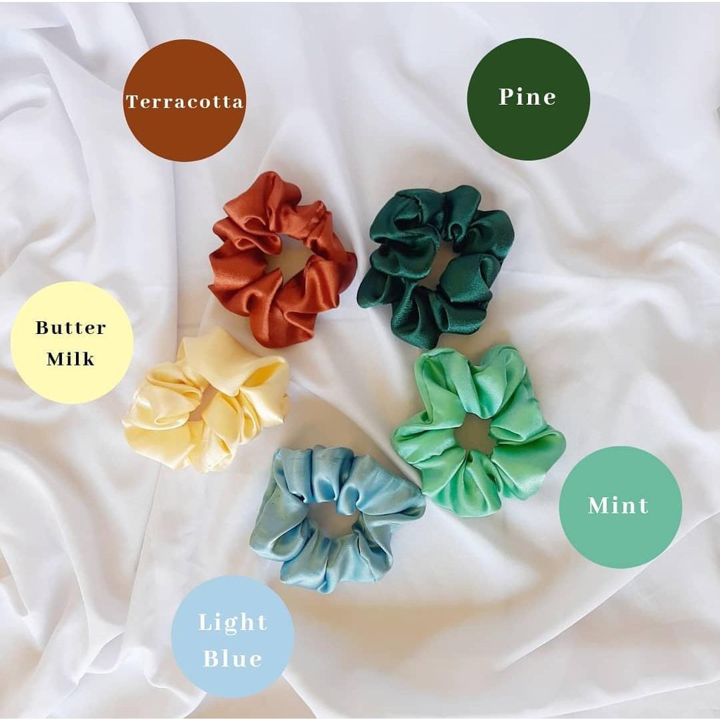 Ikat Rambut Mini Scrunchies Gaya Korea Premium Bahan Elastis