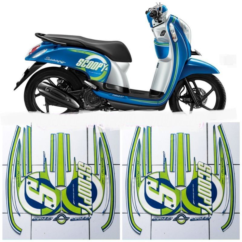 striping lis stiker standar ori Scoopy 2015 biru stiker ori Scoopy 2015 biru striping Scoopy 2015