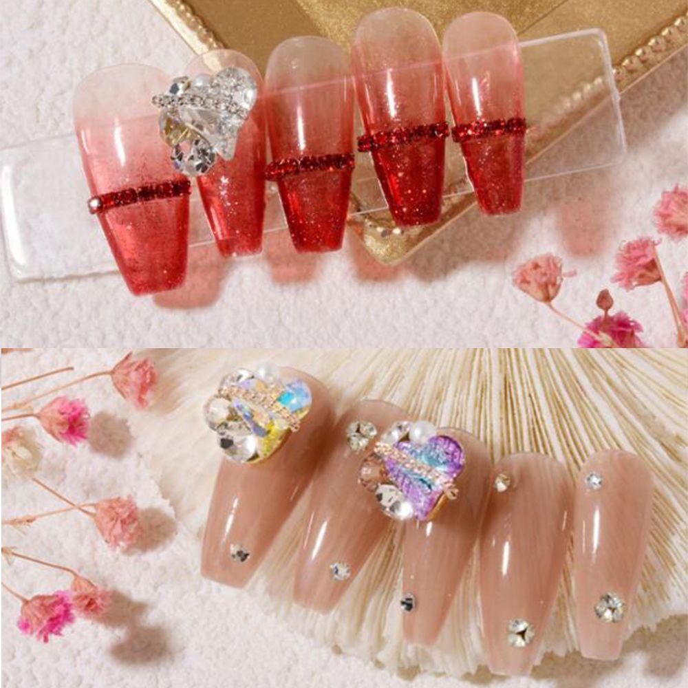 R-flower Nail Art Drill 3D Glitter Diamond Pesona Kuku Berlian Imitasi