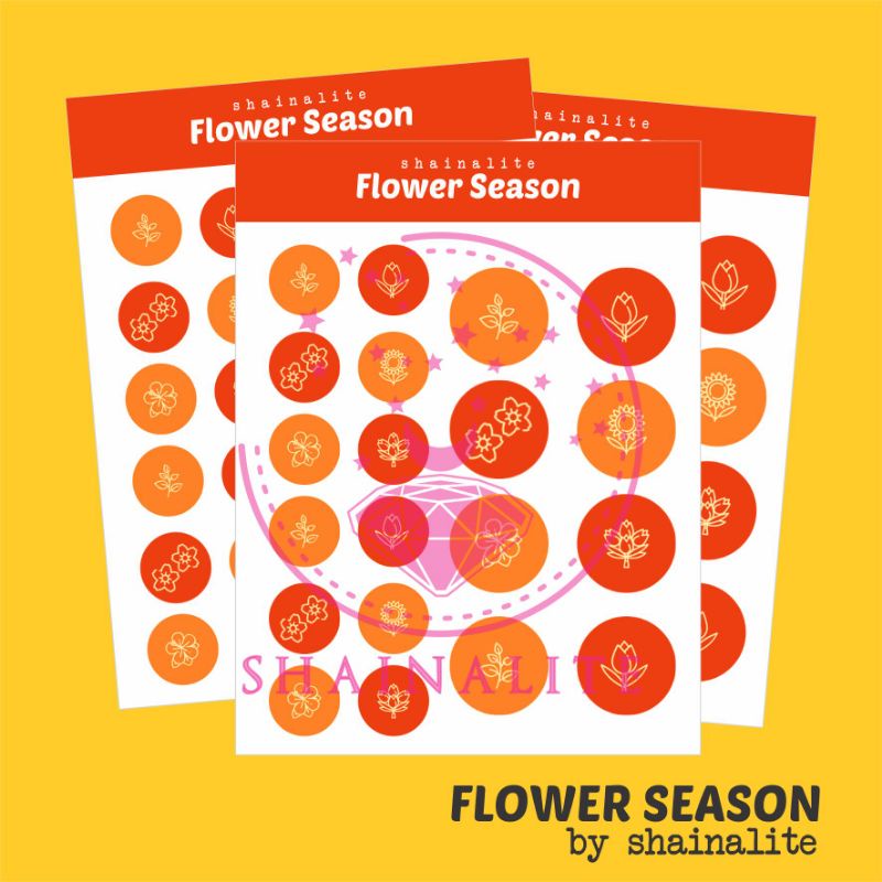 

shainalite Flower Season Sticker Set Stiker Bunga Bullet Journal