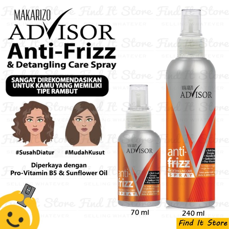 Makarizo Advisor Anti Frizz &amp; Detangling Spray 70ml