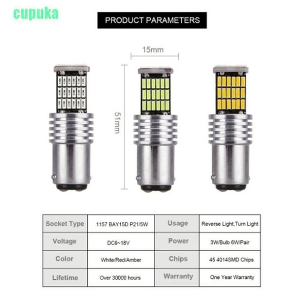 Lampu LED T20 7440 7443 45 Titik SMD Sein Sen Sign Single kaki 1 Mobil