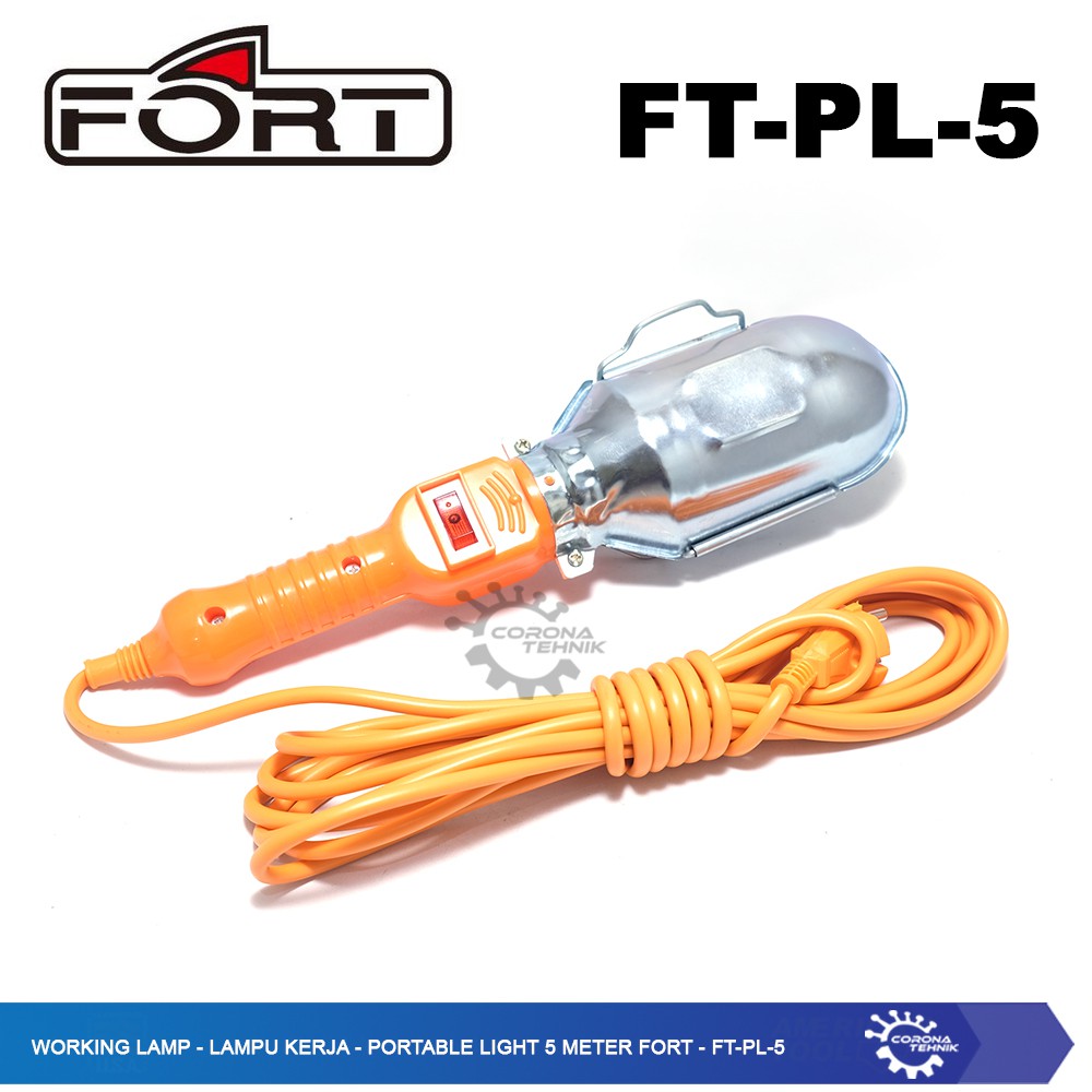 Portable Light 5 Meter Fort - FT-PL-5 - Lampu Kerja - Working Lamp