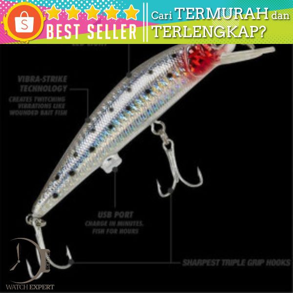 Umpan Pancing Ikan Flashing LED Floating Lure Bait Rechargeable - FEWIYONI m10 Silver