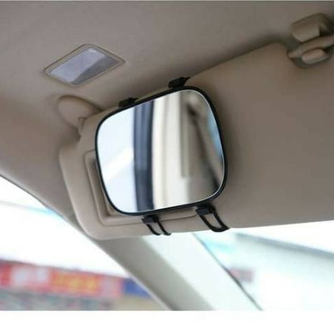 Car Makeup Portable Bezelless Mirror &amp; Cermin Kaca Sunvisor Mobil